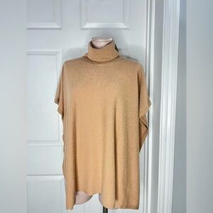 NWT Note Di Anita Camel Merino Wool & Cashmere Blend Top Sz One Size